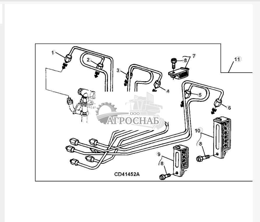 SET OF FUEL INJECTION LINES 